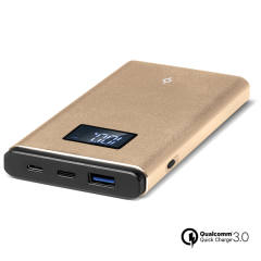 ttec AlumiSlim LCD QC 3.0 10.000mAh Taşınabilir Şarj Aleti / Powerbank Altın - 2BB145A