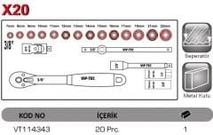 3/8'' LOKMA ANAHTAR TAKIMI VT114343