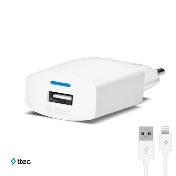 ttec Compact Seyahat Şarj Aleti Lightning Kablolu 1000mA  - 2SCC2001