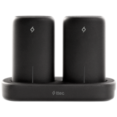 ttec PowerStones 2 x 5.000 mAh Taşınabilir Şarj Aleti ve Şarj İstasyonu Seti Siyah - 2BB148S