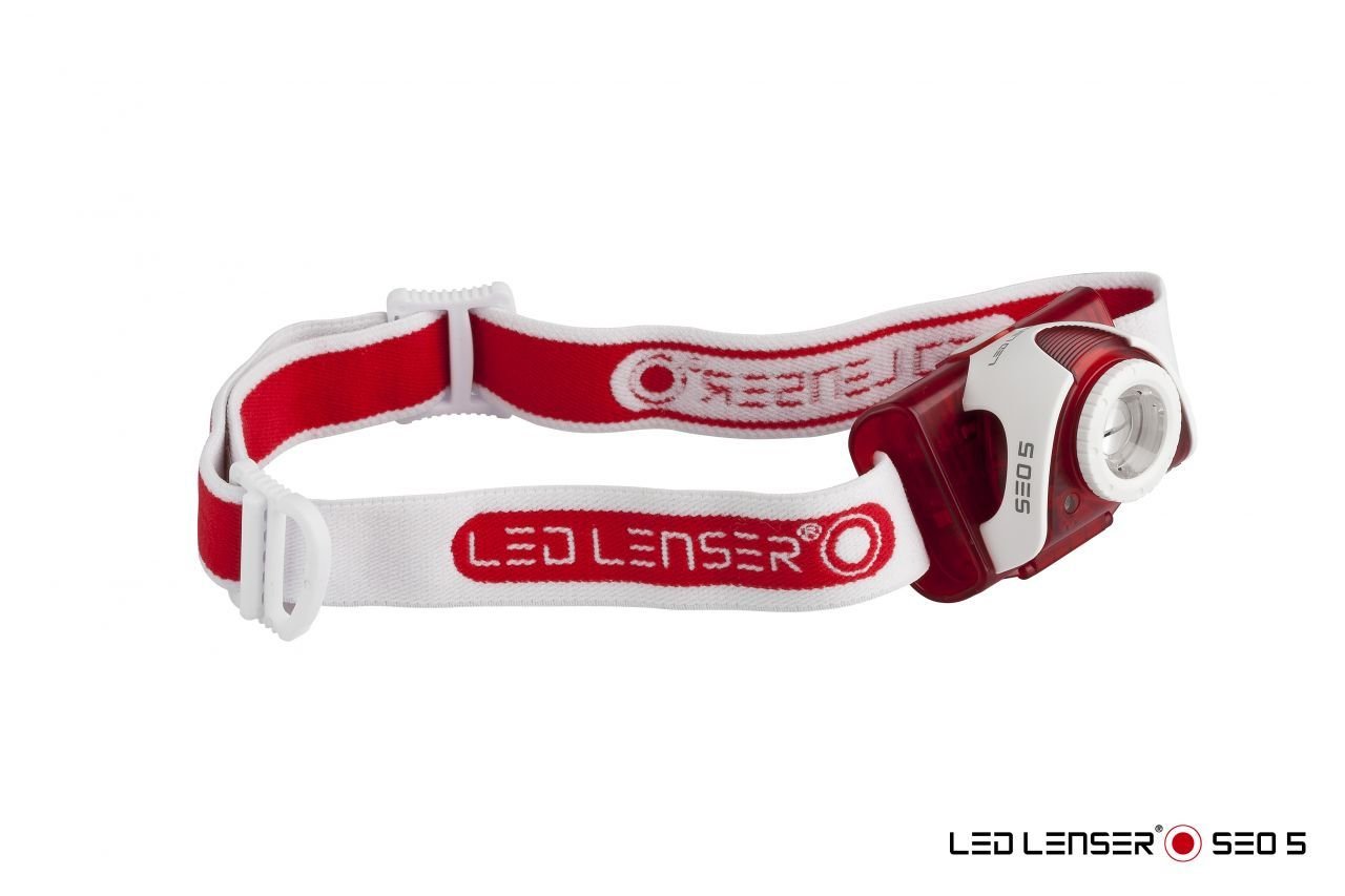 Led Lenser SEO 5 Kafa Feneri (Kırmızı)