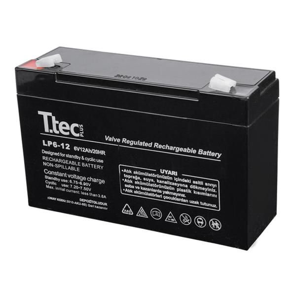 TTEC 6V 12AH BAKIMSIZ KURU AKÜ